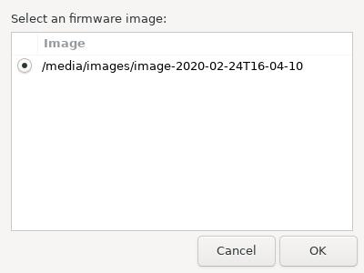 Manually select firmware image