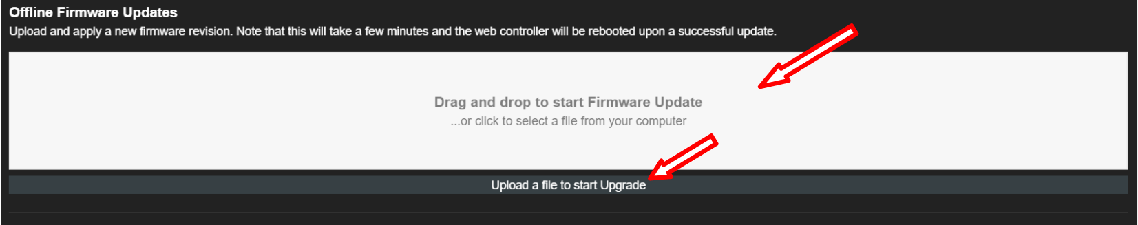Manual update configuration