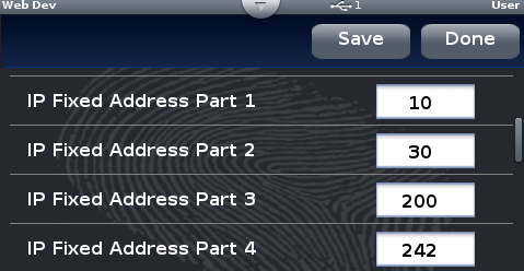 Setting fixed IP address for F4T