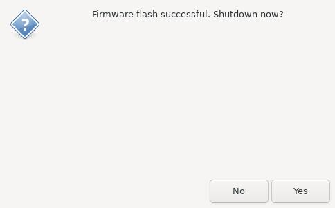 Firmware flashing completed