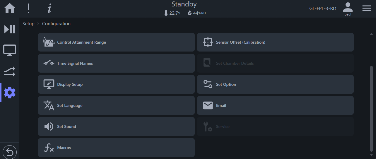 Service page disabled