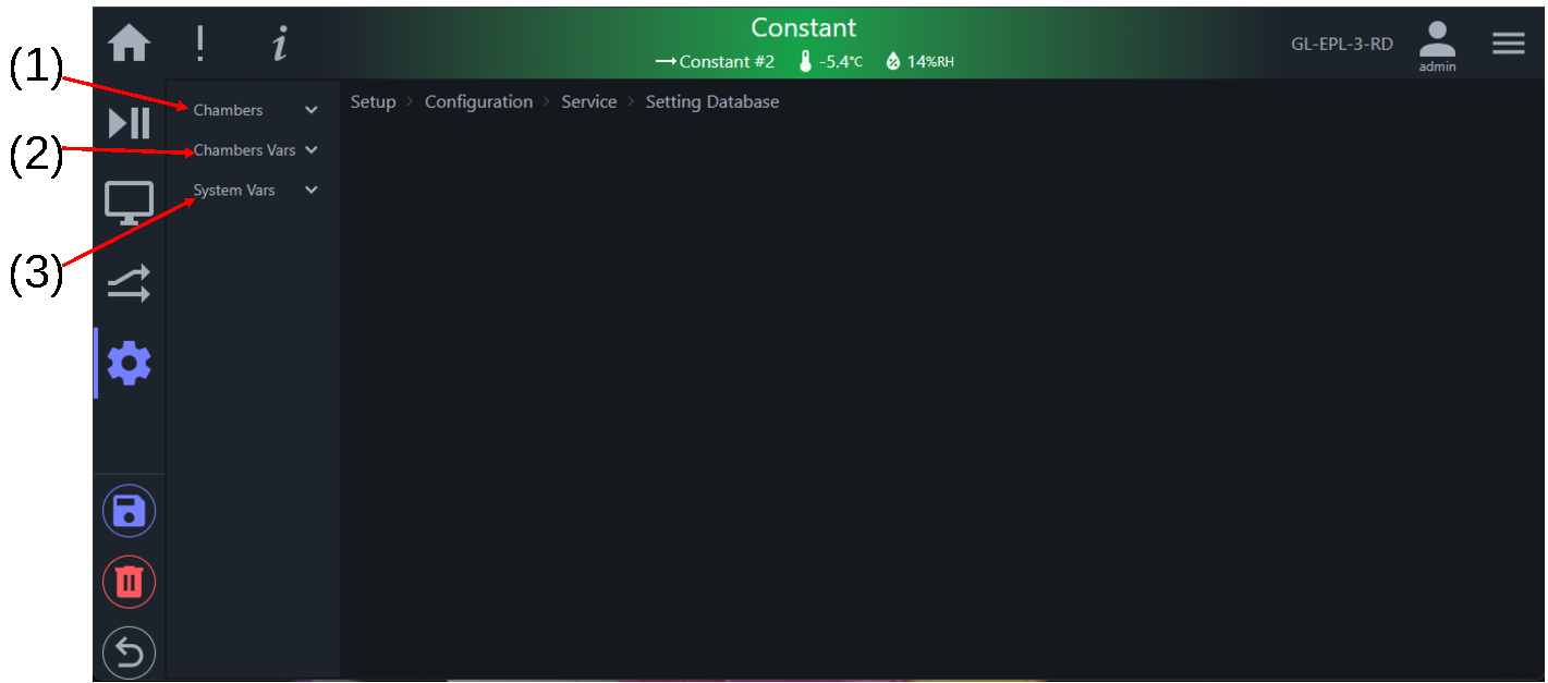 Setting database configuration options