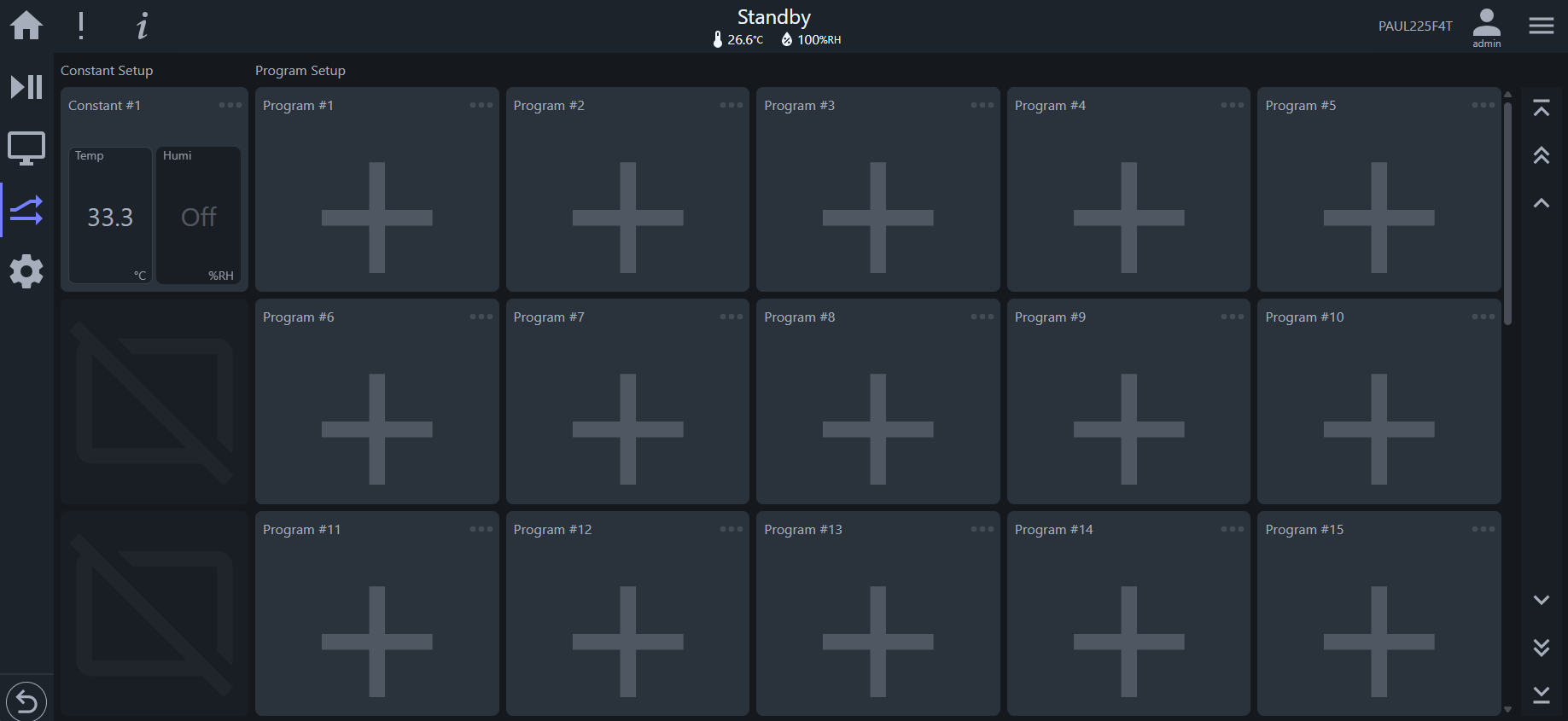 Initial Program Setup panel of Watlow F4T controller
